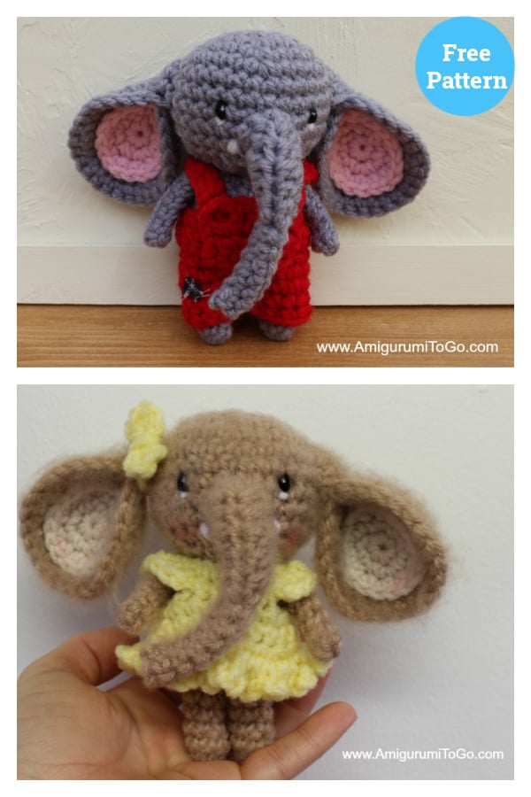 Little Bitty Elephants Free Crochet Pattern