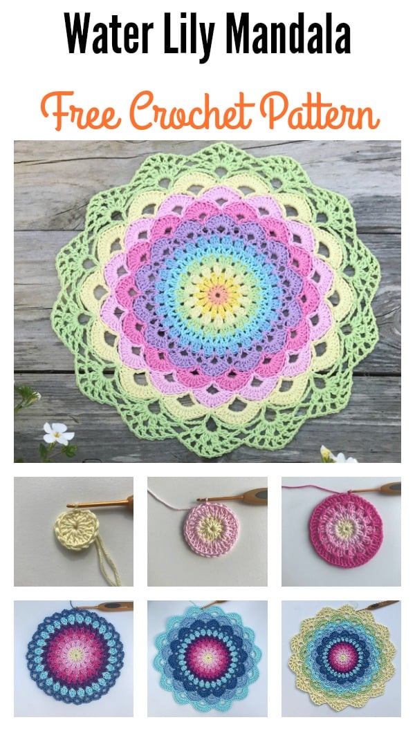 Magic Water Lily Mandala Free Crochet Pattern