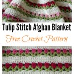 Tulip Stitch Afghan Blanket Free Crochet Pattern