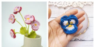 8 Pansy Flower Free Crochet Patterns