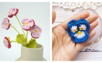 8 Pansy Flower Free Crochet Patterns