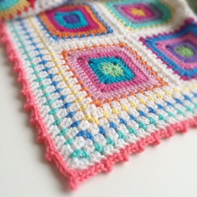 Block Stitch Blanket Free Crochet Pattern
