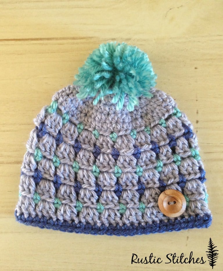 Block Stitch Hat Free Crochet Pattern