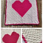 Corner to Corner Heart Blanket Free Crochet Pattern