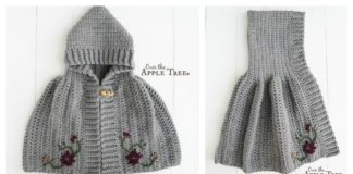 Hooded Cape Free Crochet Pattern for Girl