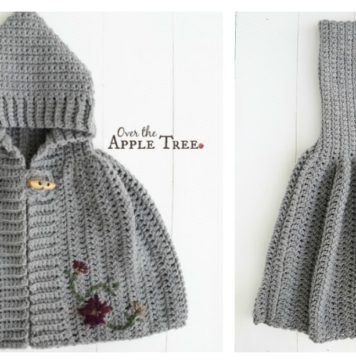 Hooded Cape Free Crochet Pattern for Girl