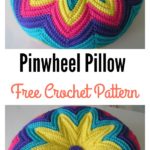 Crochet Pinwheel Pillow Free Pattern