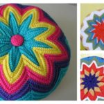 Pinwheel Pillow Free Crochet Pattern