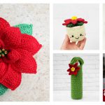 Crochet Poinsettia Flower Free Patterns