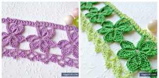 Crochet Trefoil Lace edging with Free Pattern