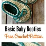 Cute Basic Baby Booties Free Crochet Pattern