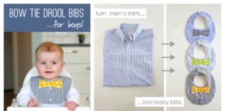 DIY Baby Bow Tie Drool Bib From a Shirt