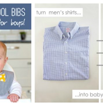 DIY Baby Bow Tie Drool Bib From a Shirt
