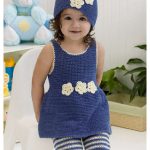 Darling One-Piece Romper and Hat Free Crochet Pattern