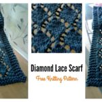 Easy Diamond Lace Scarf Free Knitting Pattern