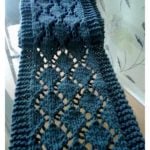 Easy Diamond Lace Scarf Free Knitting Pattern