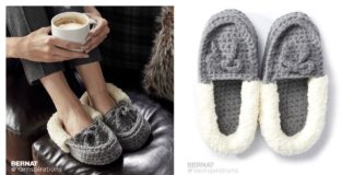 Family Moccasins Slippers Free Crochet Pattern and Video Tutorial