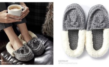 Family Moccasins Slippers Free Crochet Pattern and Video Tutorial