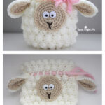 Sheep Drawstring Bag Free Crochet Pattern