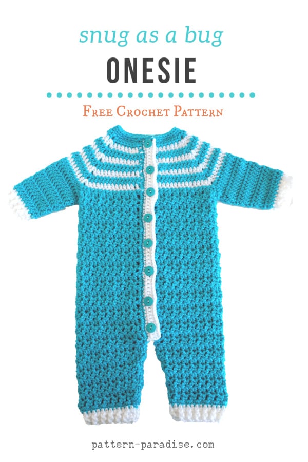 Snug As A Bug Baby Onesie Free Crochet Pattern
