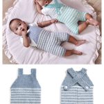 Striped Baby Romper Free Crochet Pattern