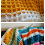 Waffle Stitch Blanket Free Crochet Pattern