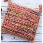 Waffle Stitch Throw Pillow Free Crochet Pattern