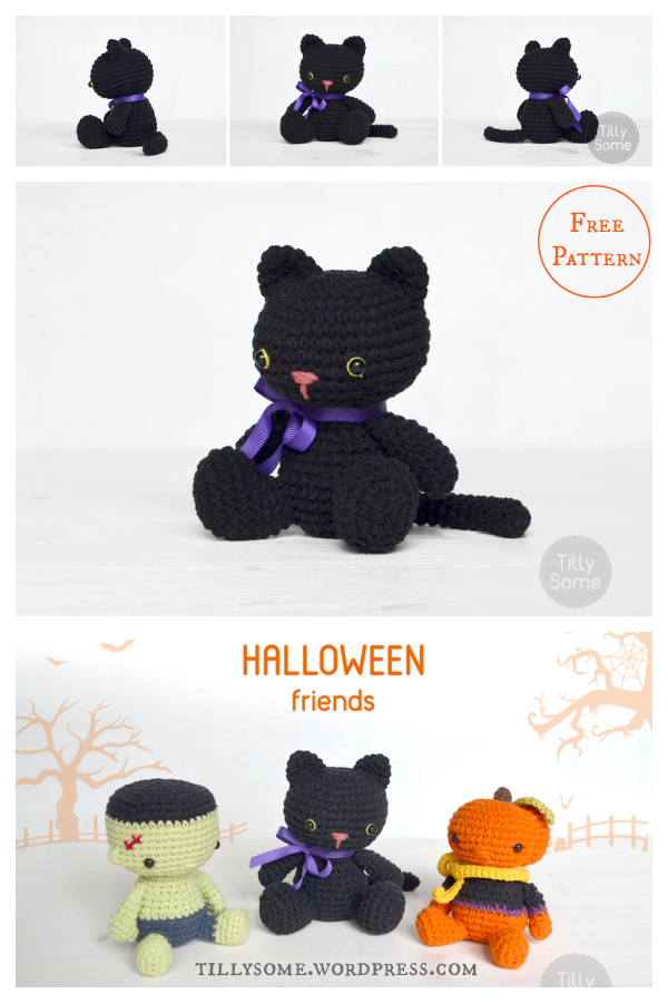 Amigurumi Halloween Black Cat Free Crochet Pattern