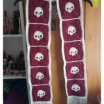 Anti-Valentine’s Skull Scarf Free Crochet Pattern