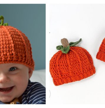 Baby Pumpkin Hat Free Crochet Pattern