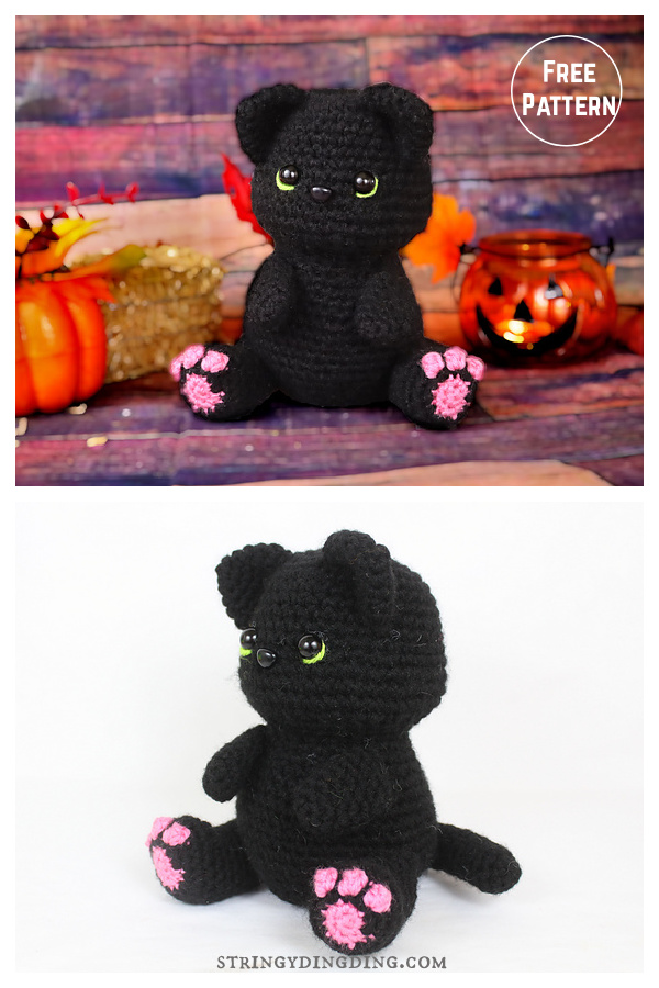 Black Cat Amigurumi Free Crochet Pattern 