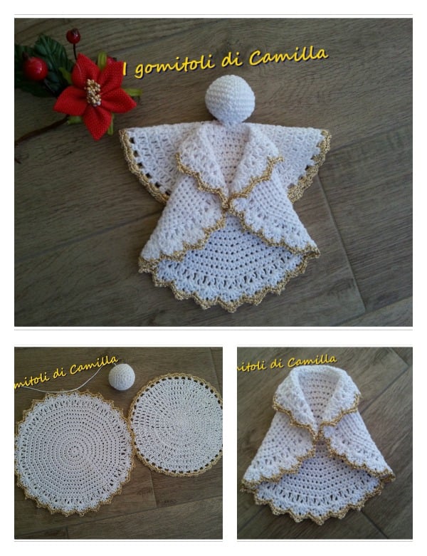Christmas Angel Ornament Free Crochet Pattern
