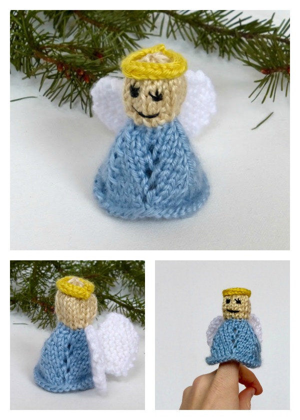 Christmas Angel Ornaments Free Knittin g Pattern
