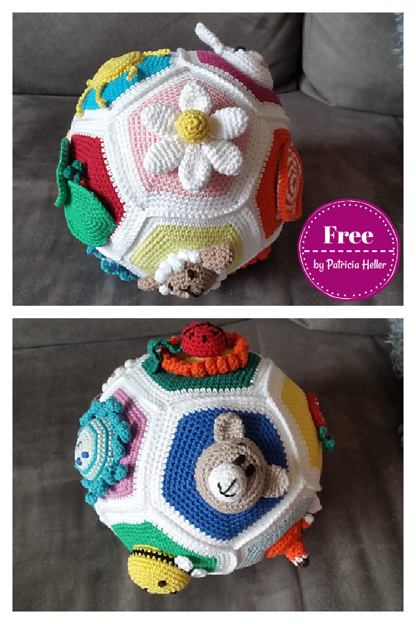 Educational Baby Ball Amigurumi Free Crochet Pattern 