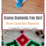 Granny Diamonds Christmas Tree Skirt Free Crochet Pattern