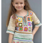 Granny Square Tunic Free Crochet Pattern and Video Tutorial