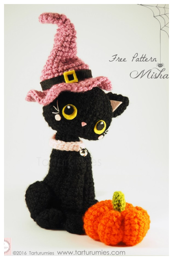 Halloween Black Kitten Misha Free Crochet Pattern