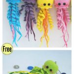 Happy Jellyfish Amigurumi Keychain Free Crochet Pattern