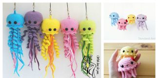 Happy Jellyfish Amigurumi Keychain Free Crochet Pattern