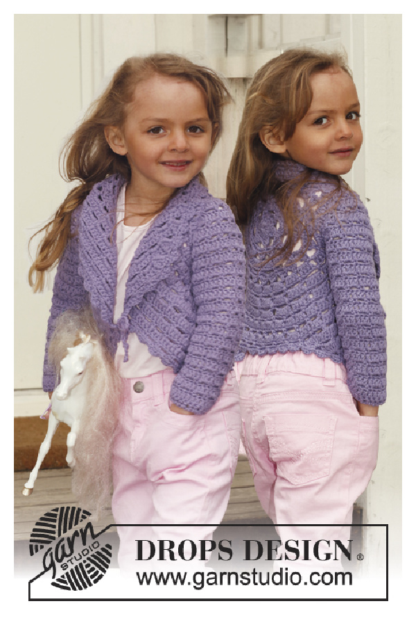 Lovely Lily Sleeved Girl Circle Jacket Free Crochet Pattern