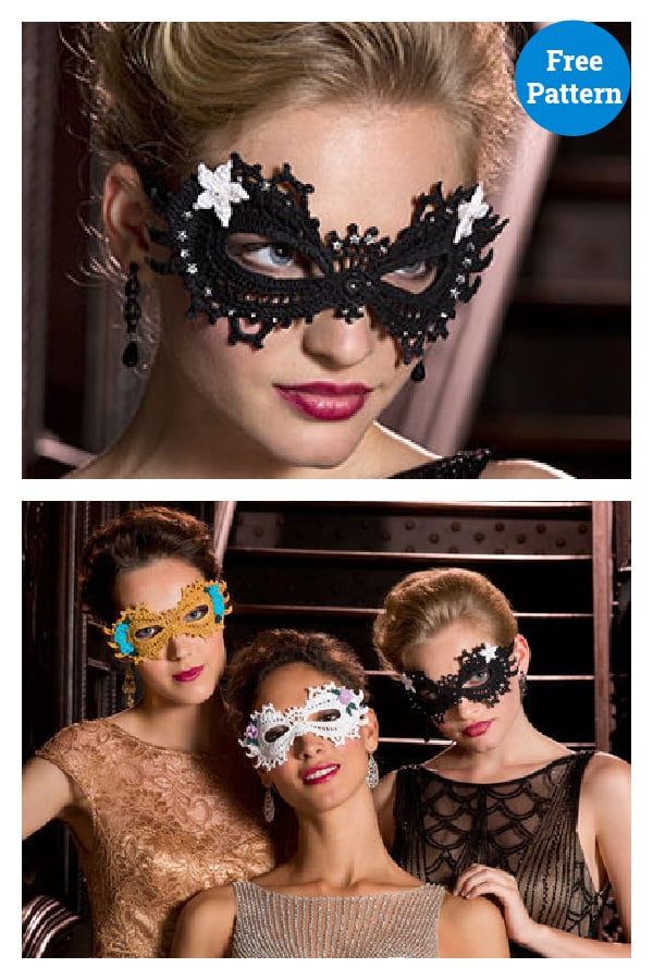 Masquerade Fancy Mask Free Crochet Pattern