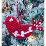 Nordic Dove Christmas Ornament Free Crochet Pattern