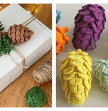 Pine Cone Ornament Free Crochet Pattern
