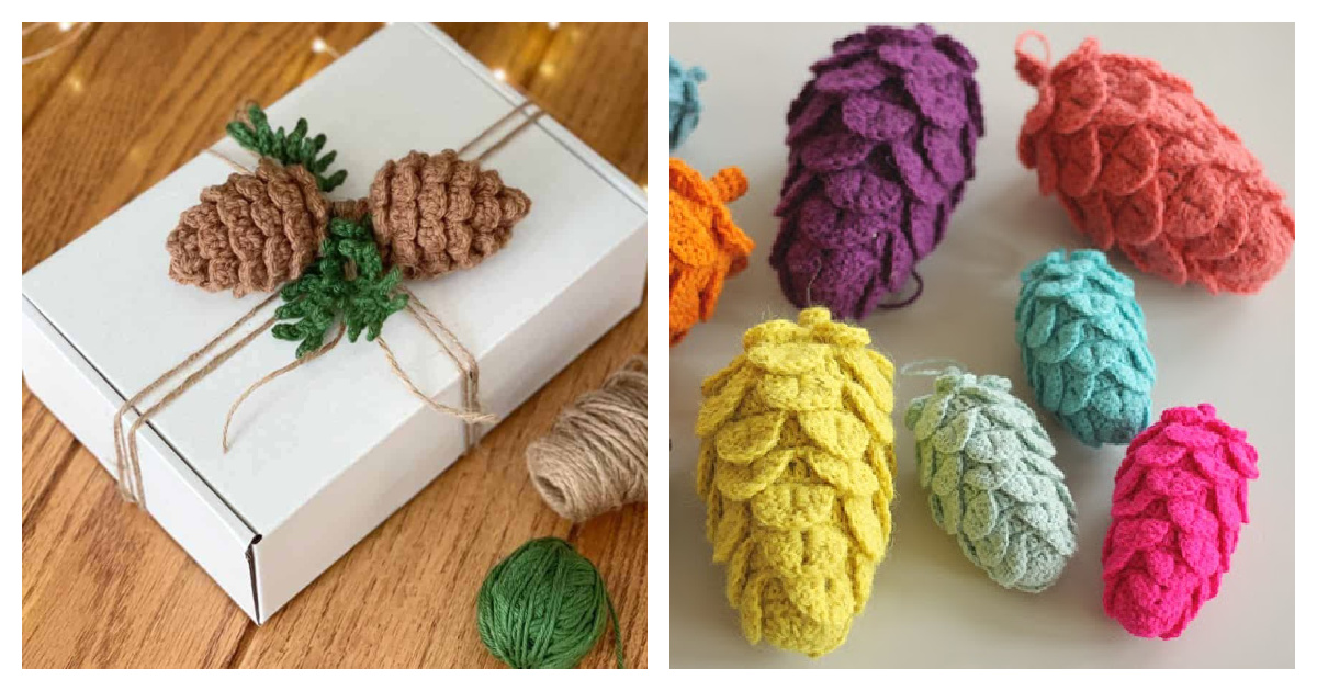 Pine Cones Free Crochet Pattern