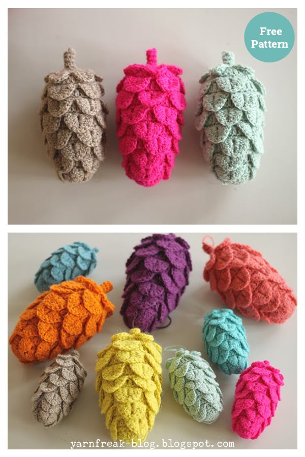 Pine Cones Free Crochet Pattern 