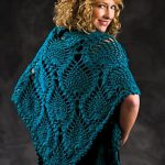 Pineapple Peacock Shawl Free Crochet Pattern