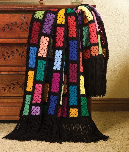 Rectangle Granny Square Free Crochet Pattern 