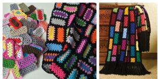 Rectangle Granny Square Free Crochet Pattern