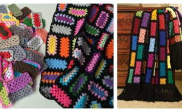 Rectangle Granny Square Free Crochet Pattern