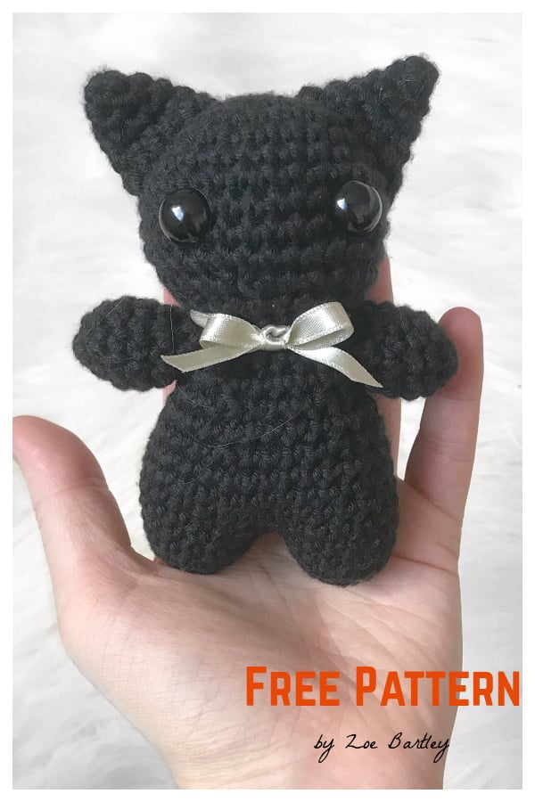Shadow the Miniature Black Cat Free Crochet Pattern